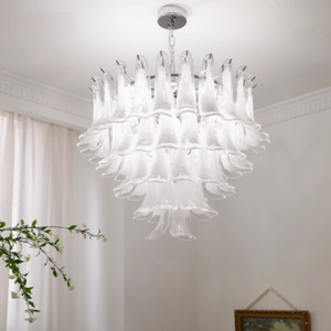 Lustre en verre et fer forgé Meiliya, style <span class=keywords><strong>vintage</strong></span> français, taille moyenne, à plusieurs niveaux, avec LED, garantie 2 ans, installation facile - Product Image 3