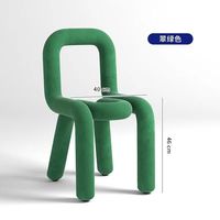 Chaise de salle à manger moderne en métal, tabouret créatif avec dossier pour café, studio, salon de manucure (vente en gros)