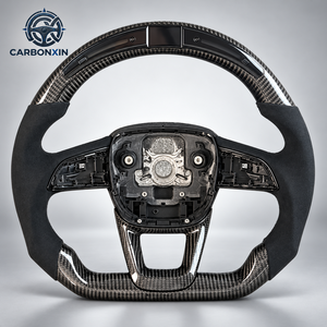 Volant de voiture personnalisé en fibre de carbone pour Audi A3 A4 A5 A6 B7 B8 B9 C7 A7 Q3 C8 Q5L R8 S3 S4 S5 S8 SQ TT RS s Line 8P C6 RS6 - Product Image 3