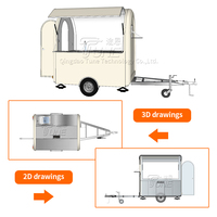 Remolque de Cocina Móvil Pequeño Personalizado, Totalmente Equipado, Camión de Comida, Carrito de Venta Ambulante con Equipo de Cocina