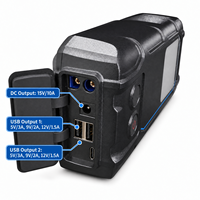 Démarreur de Voiture Portable Robuste 10L Essence, Charge Rapide PD 65W, Batterie d'appoint 20000mAh, Crête 3000A