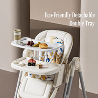 Chaise haute pliable 3 en 1 moderne pour bébé, hauteur réglable, inclinable, siège d'alimentation portable pour tout-petit, pour la cuisine