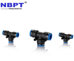 Nbpt Metric inch bằng TEE một cảm ứng đẩy vào để kết nối khí nén nhanh chóng phù hợp - Product Image 5