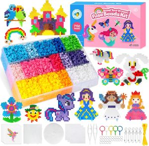 Tablero <span class=keywords><strong>de</strong></span> rompecabezas <span class=keywords><strong>de</strong></span> cuentas Perler <span class=keywords><strong>de</strong></span> 5mm educativo para niños, caja <span class=keywords><strong>de</strong></span> plástico <span class=keywords><strong>de</strong></span> 24 colores con accesorios hechos a mano DIY Perler BeadsToy - Product Image 1