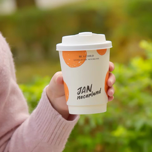 Thuốc nấm tùy chỉnh in tùy chỉnh cốc cà phê Logo bán buôn 10 12 16 20 oz dùng một lần đôi tường nâu kraft nóng cốc giấy - Product Image 1