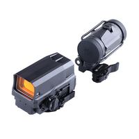 Lunette Holographique avec Combo Optique Inversable en Alliage CNC, Lentille Orange Revêtue, Kit de Chasse Extérieur, Dispositifs Optiques d'Extérieur