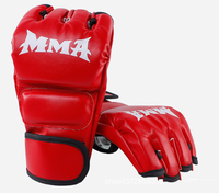 Gants de MMA mi-doigts Aofit pour hommes, gants de frappe épaissis pour l'entraînement UFC, Sanda, grappling et sac de frappe