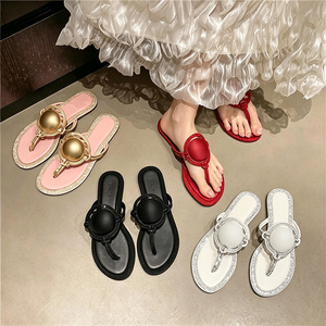 Sandales scintillantes de haute qualité en PU avec strass, style claquettes de créateur, pour femmes, inspirées Tory Burch, avec boîte - Product Image 1