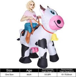 Famille <span class=keywords><strong>Cowboy</strong></span> 6ft Costume pour l'extérieur <span class=keywords><strong>gonflable</strong></span> PVC vache mascotte Costume tour vache Costume Costume adultes pour carnaval divertissement - Product Image 4