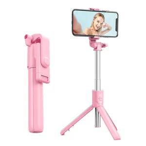 Kablosuz Selfie sopa 3 1 uzatılabilir elde tutulan tek ayak Mini Tripod ile uzaktan deklanşör cep telefonu için Selfie standı