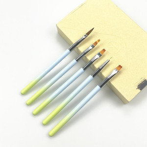 Pinceau à ongles en gel ovale personnalisable, multi-usages, facile à nettoyer, poils en nylon sans perte, application de couleur, détails fins, liner - Product Image 3