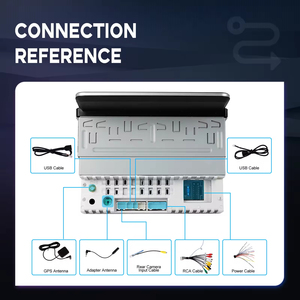 Podofo สเตอริโอรถยนต์แอนดรอยด์7นิ้ว1 DIN สเปค4 + 64GB CarPlay Ai DSP GPS WiFi Radio - Product Image 4