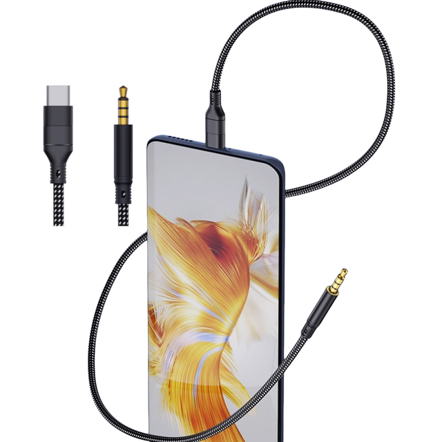 1.2m DAC Type C Audio Cable PVC Braid USB Type-C Male 3.5mm Jack TRRS Car AUX Adapter for iPhone 15 iPad Compatible Speaker