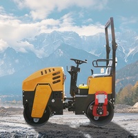 Compacteur routier à double tambour vibratoire hydraulique diesel de 1, 2 et 3 tonnes