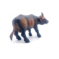 Faune Réaliste Haute Qualité PVC Plastique Animal Figure Jouets Réaliste Écologique Animal Petit Buffle Noir Figure Jouets