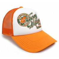 HN0001 Casquette de camionneur OEM de haute qualité avec logo brodé sur mesure Orange fluo Chapeaux en mousse avec logo brodé de haute qualité