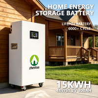 Station d'alimentation LiFePO4 sur pied 51,2 V 300 Ah 15 kWh pour outils domestiques, perceuse sur colonne et meuleuse d'établi