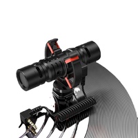 Microphone de nouvelles en aluminium filaire professionnel Double micro caméra fusil de chasse cardioïde polaire pour l'interview enregistrement vidéo en direct