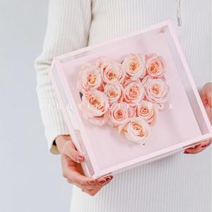 Tc Hoge Transparantie Acryl Hart Doos Voor Bloemen Basisdoos Rozen Tas Bruiloft Decoratie Valentijnsdag Bloem Geschenkdoos - Product Image 4