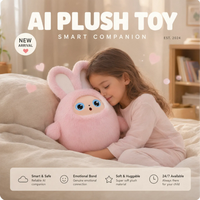 Jouet Compagnon IA Lapin, Jouet Animal Intelligent à Commande Vocale, Compagnon IA pour Enfants, Cadeau Éducatif, Compagnon d'Apprentissage, Direct Usine