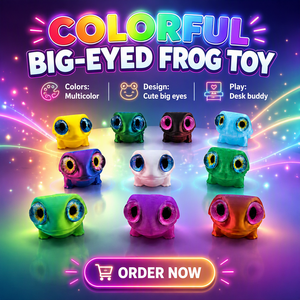 <strong>3D</strong> Printed Big Eyed Frog Toy PLA Sensory Desk Toy Collectible Custom Color Wholesale Manufacturer - Product Image 1