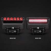 Projecteur LED mobile double face 350W 6x40W Beam Wash Strobe DMX512 RDM XY à rotation infinie, lumière d'effet de scène rouge et blanche