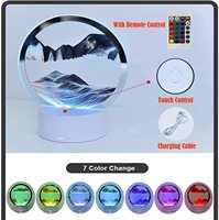 7 couleurs rotatif sablier décor sable liquide mouvement lampe de bureau créatif mer Quicksand mobile sable Art photo veilleuse