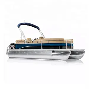 Понтонная лодка с высоким удовольствием, алюминиевая рыболовная лодка