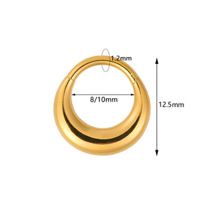 Anillo de Nariz de Acero Inoxidable 316L con Forma de Luna Creciente, Aro para Septum, Joyería para Piercing - Product Image 5