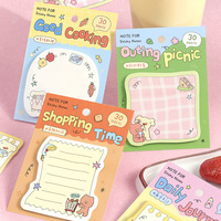 30 hojas por paquete de notas adhesivas Dundun Street Everyday Series, suministros de estilo coreano y blocs de notas de oficina.
