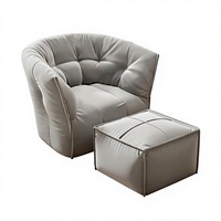 Fauteuil d'appoint de salon de style nordique minimaliste et luxueux, mobilier moderne en tissu, canapé-lit de salon en forme de citrouille, fauteuil à bras