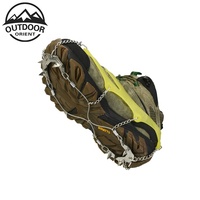 Crampons d'alpinisme professionnels portables avec pointes anti-neige et anti-glace en silicone et acier inoxydable pour l'hiver