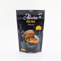 Petite pochette de cornue en papier d'aluminium quantité minimale de commande sacs de cornue de qualité alimentaire imprimés mats sacs d'emballage de soupe de viande et de poisson sacs bouillants pour aliments