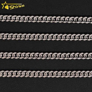 Hot Sale Design <strong>Solid</strong> <strong>Silver</strong> 5mm Cuban Chain Rhodium Plated 925 Sterling <strong>Silver</strong> Plain Miami Cuban Link Chain Hip Hop <strong>Necklace</strong> - Product Image 6