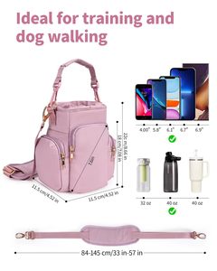 Bolsa para Premios de Perro con Cierre Antiderrames, Dispensador de Bolsas para Excremento de Perro de Cuero Personalizado, Bolsa para Premios, Porta Bolsas para Desechos de Perro - Product Image 2