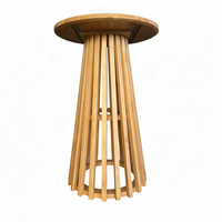 Table de bar en bois de pin résistant aux intempéries, plateau amovible de 70 cm, table ronde pour cocktails, pour mariage, événement, fête, hôtel, restaurant