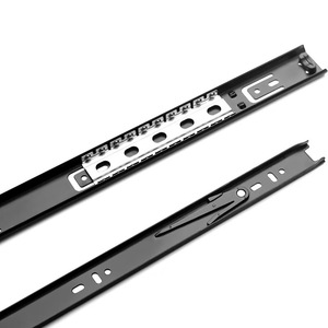 Riel deslizante de dos secciones de 27 mm de ancho, galvanizado, silencioso, para cajón de teclado, diseño industrial. - Product Image 2