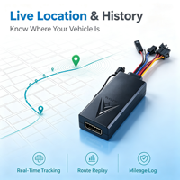 Traceur GPS intelligent 2G pour flotte d'entreprise YLG206 avec contrôle moteur à distance et sirène, et carte SIM mondiale