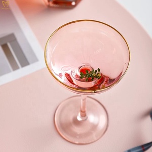 <span class=keywords><strong>Copa</strong></span> de <span class=keywords><strong>Gin</strong></span> <span class=keywords><strong>Rosa</strong></span> con Borde Dorado de 120 ml, <span class=keywords><strong>Copa</strong></span> de Cóctel de Cristal sin Plomo, <span class=keywords><strong>Copa</strong></span> de Vino - Product Image 3