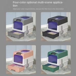 Grand <span class=keywords><strong>bac</strong></span> <span class=keywords><strong>à</strong></span> <span class=keywords><strong>litière</strong></span> autonettoyant rechargeable pour <span class=keywords><strong>chat</strong></span> Toilette de grande capacité entièrement fermée - Product Image 5