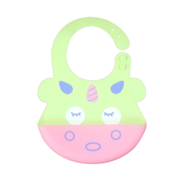 Bavoir souple personnalisé pour bébé imperméable avec attrape-nourriture bavoirs souples en silicone pour bébé