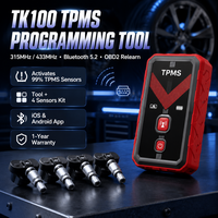 Herramienta de Programación TPMS 315MHz 433MHz Bluetooth 5.2 OBD2, Kit Universal de Sensores de Presión de Neumáticos con 4 Sensores