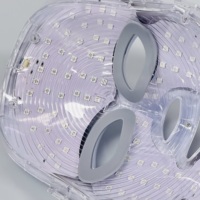 Masque facial LED professionnel en matériau ABS PC, masque de thérapie électrique stimulant le collagène, masque de thérapie par lumière rouge sans fil à 7 couleurs