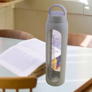Prix usine 1000ml Grand Volume Portable Clair Bouteille D'eau En Verre Borosilicate Boisson Gym Bouteilles D'eau - Product Image 5