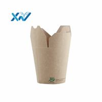 Vente en gros chaude jetable 16oz 26oz 32oz boîte à pâtes kraft à fond rond étanche à l'huile boîte à nouilles en papier