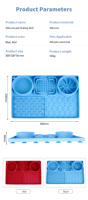 Tapis de léchage en silicone pour animaux de compagnie avec ventouse, distributeur lent de friandises pour l'entraînement et l'alimentation des chiens