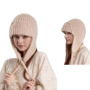 Nouvelle mode hiver tricoté trappeur chapeau pour femmes et hommes Plaid <span class=keywords><strong>russe</strong></span> Bomber Beanie avec oreillette Crochet <span class=keywords><strong>Bonnet</strong></span> - Product Image 2