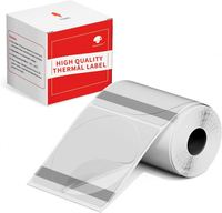 Papier thermique rond Phomemo, étiquettes autocollantes imperméables, rouleaux d'autocollants circulaires pour M110 M200 M220, emballage de vente au détail, pâtisserie