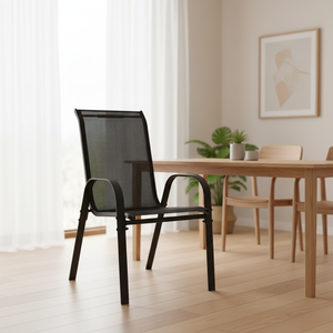 Chaise de salle à manger moderne en acier <span class=keywords><strong>BENNOS</strong></span> BNS-100008D, idéale pour l'extérieur, les parcs et l'ameublement domestique – Meilleure vente - Product Image 2