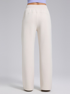 Pantalon de sport pour femme, uni, ample, décontracté, automne, yoga, gym, taille mi-haute, respirant, séchage rapide, entraînement, 100% polyester, vêtements de sport - Product Image 6